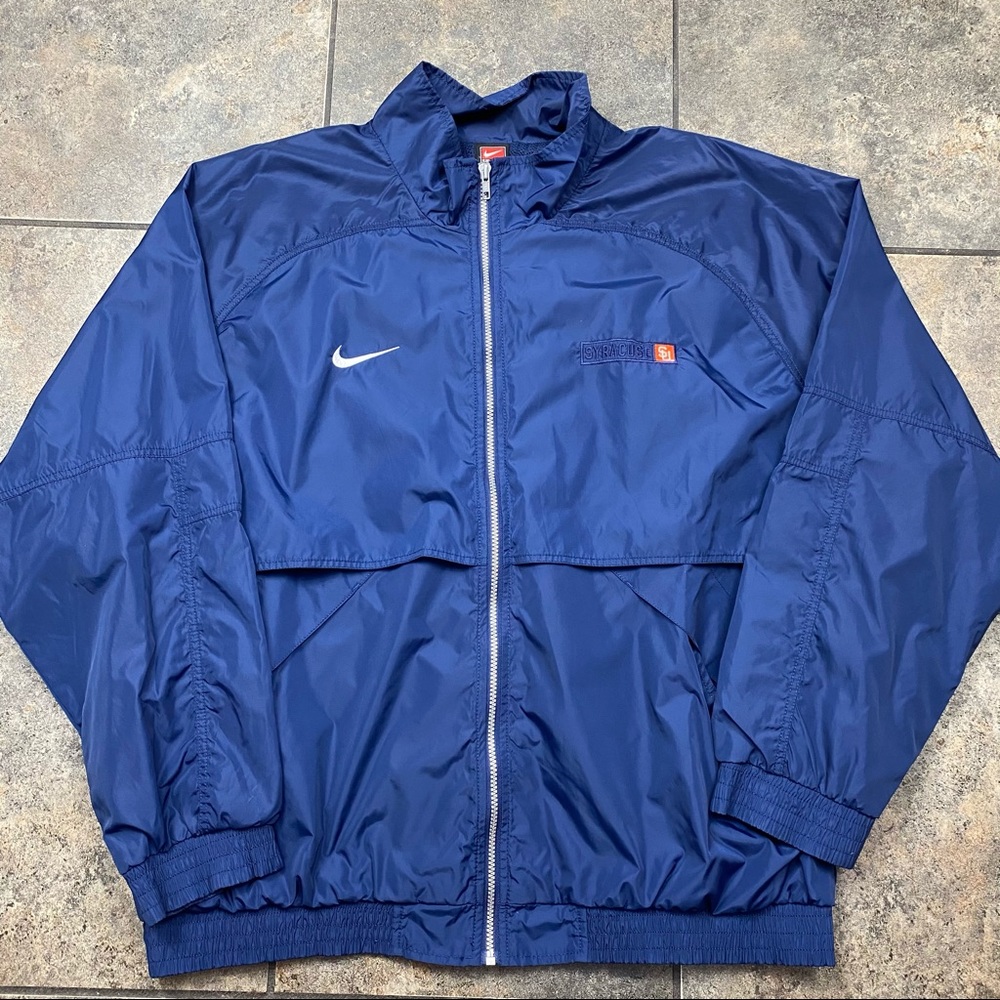 VTG Nike NCAA Syracuse Orange Full Zip Windbreaker Jacket Size 2XL
